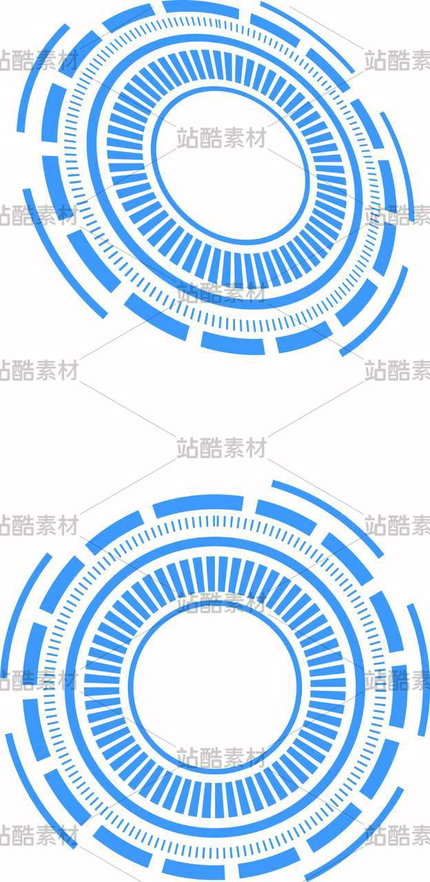 蓝色科技感图案素材