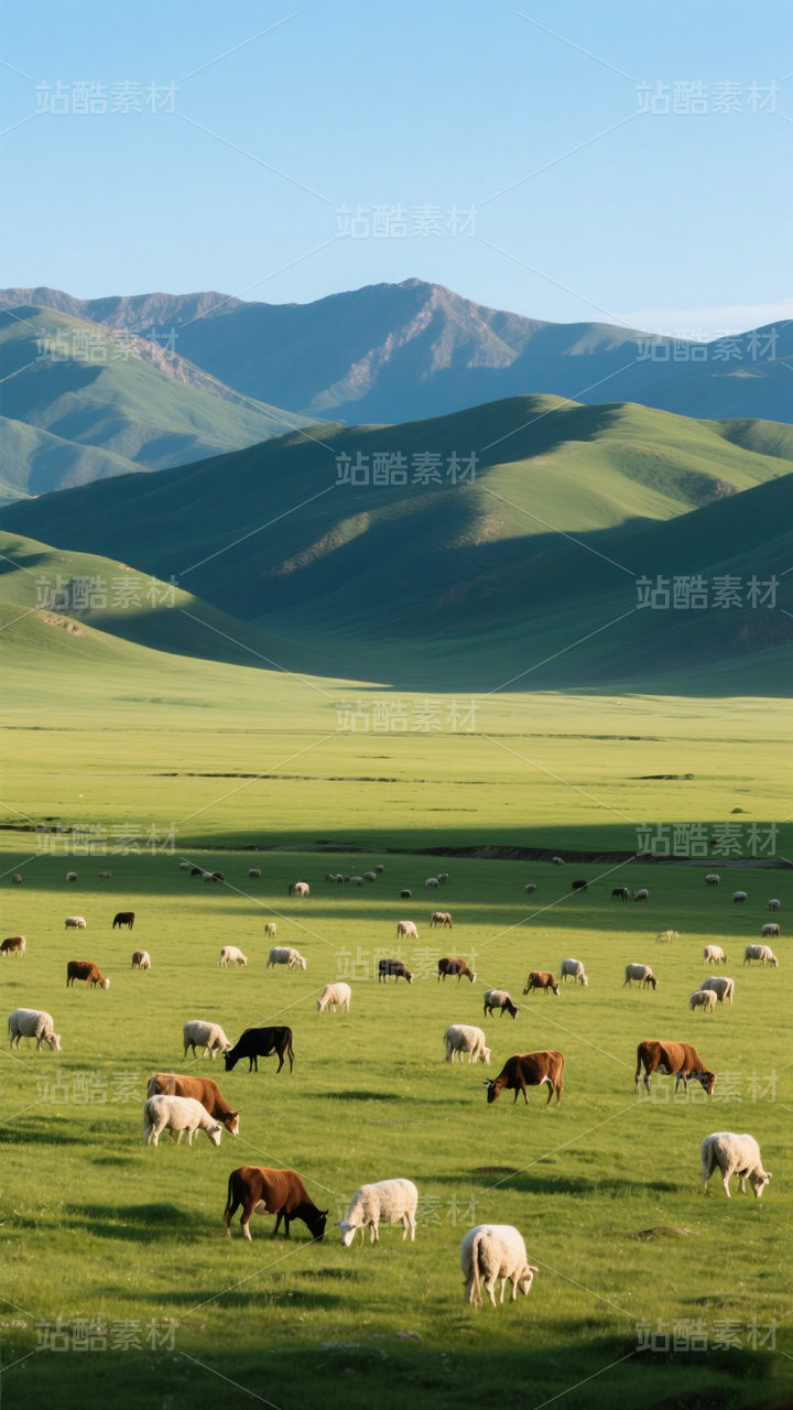 高清摄影，壁纸，草原骏马图