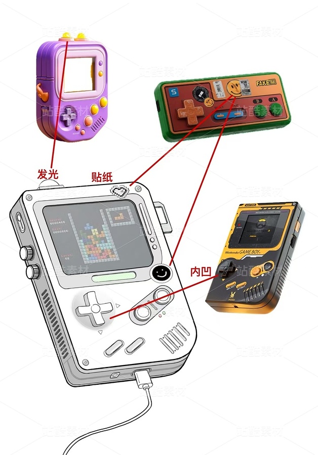 C4D原創(chuàng)游戲機帶草圖-OC渲染（主預(yù)覽-9931861） - 未分類 - 站酷設(shè)計師我就是NiaoNiao原創(chuàng)素材 - 站酷ZCOOL