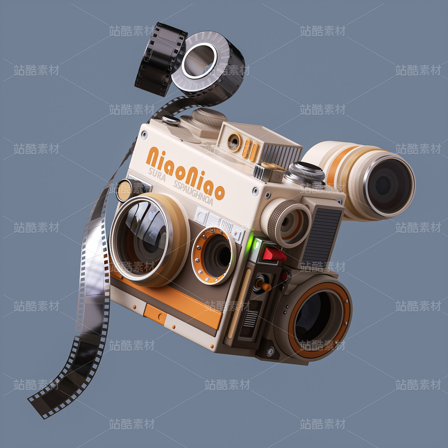 C4D原創(chuàng)卡通錄像機攝像機-OC渲染（主預(yù)覽-9931867） - 未分類 - 站酷設(shè)計師我就是NiaoNiao原創(chuàng)素材 - 站酷ZCOOL