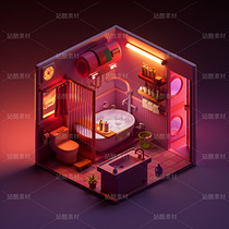 C4D粉色浴室小房間-OC渲染器（導(dǎo)航-9931872） - 未分類 - 站酷設(shè)計(jì)師我就是NiaoNiao原創(chuàng)素材 - 站酷ZCOOL