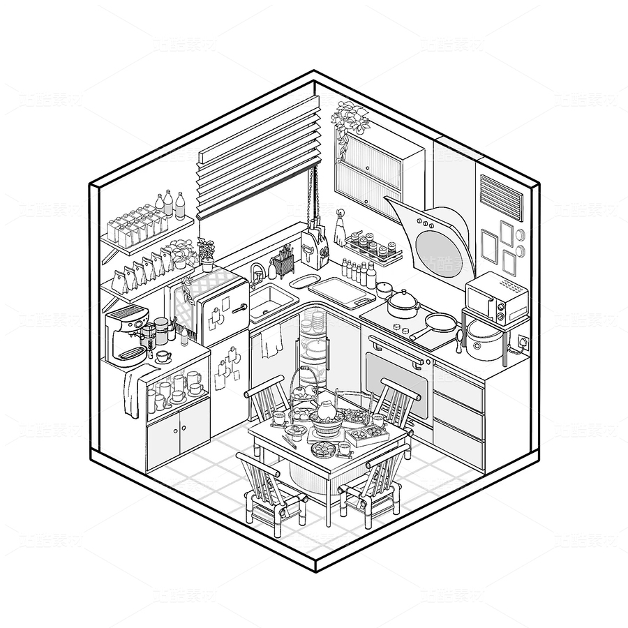 C4D粉色廚房小房間蜂巢行動-OC渲染器（主預(yù)覽-9950095） - 未分類 - 站酷設(shè)計師我就是NiaoNiao原創(chuàng)素材 - 站酷ZCOOL