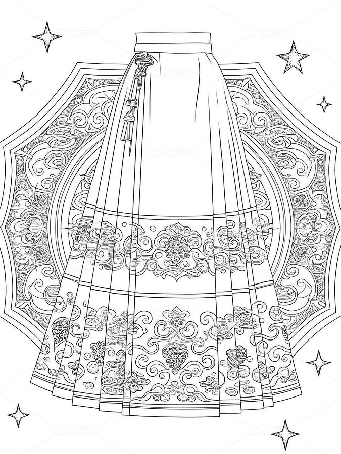 馬面裙設計稿敦煌藻井紋樣（主預覽-9977987） - 未分類 - 站酷設計師欲陽城原創(chuàng)素材 - 站酷ZCOOL