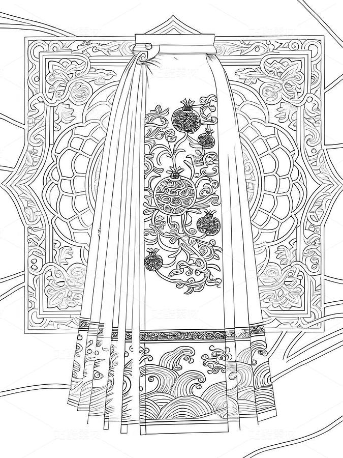 馬面裙設計稿敦煌藻井紋樣（主預覽-9977989） - 未分類 - 站酷設計師欲陽城原創(chuàng)素材 - 站酷ZCOOL