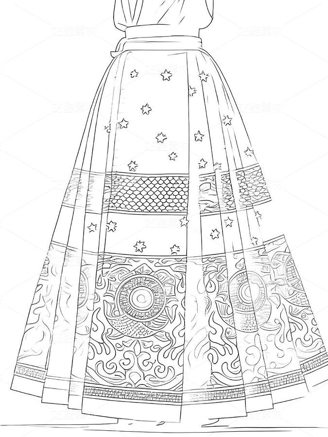 馬面裙設(shè)計稿敦煌藻井紋樣（主預(yù)覽-9977993） - 未分類 - 站酷設(shè)計師欲陽城原創(chuàng)素材 - 站酷ZCOOL