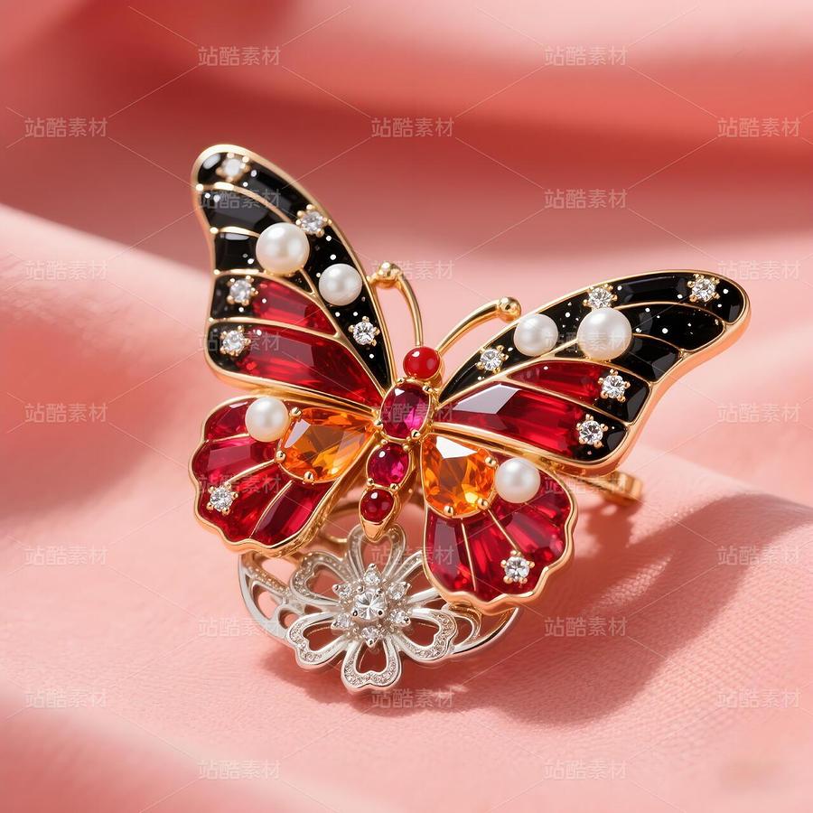 「蝶夢星穹」高定胸針（主預(yù)覽-9978345） - 未分類 - 站酷設(shè)計師欲陽城原創(chuàng)素材 - 站酷ZCOOL