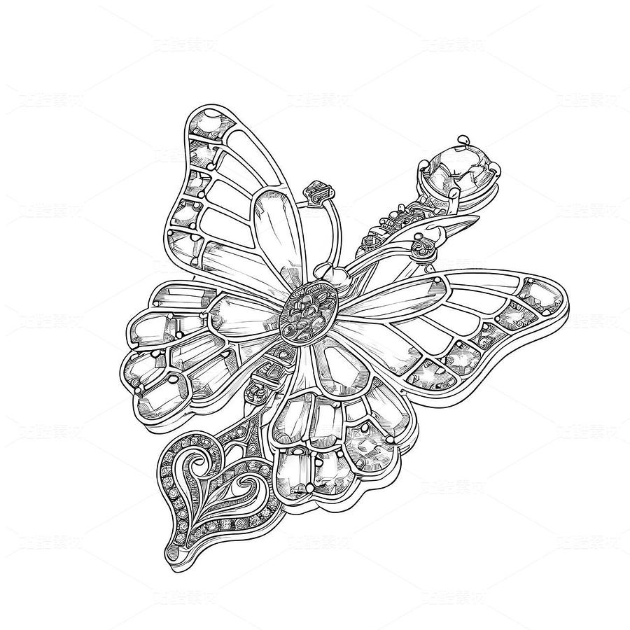 「蝶夢星穹」高定胸針（主預(yù)覽-9978348） - 未分類 - 站酷設(shè)計師欲陽城原創(chuàng)素材 - 站酷ZCOOL