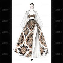 敦煌藻井纹样的高定礼服设计手稿（导航-9978516） - 未分类 - 站酷设计师欲阳城原创素材 - 站酷ZCOOL