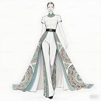 敦煌藻井纹样的高定礼服设计手稿（导航-9978518） - 未分类 - 站酷设计师欲阳城原创素材 - 站酷ZCOOL