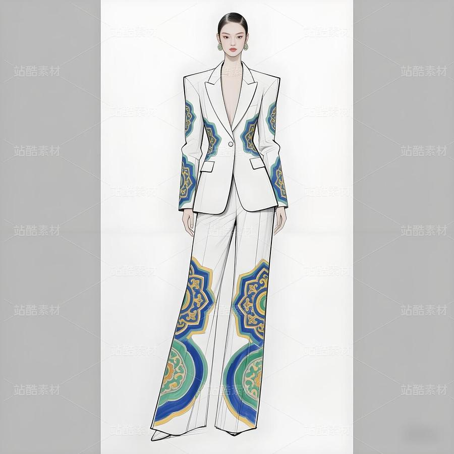 敦煌藻井纹样的高定礼服设计手稿（主预览-9978520） - 未分类 - 站酷设计师欲阳城原创素材 - 站酷ZCOOL