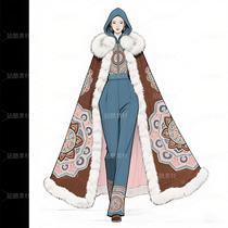 敦煌藻井纹样高定礼服设计手稿（导航-9978584） - 未分类 - 站酷设计师欲阳城原创素材 - 站酷ZCOOL