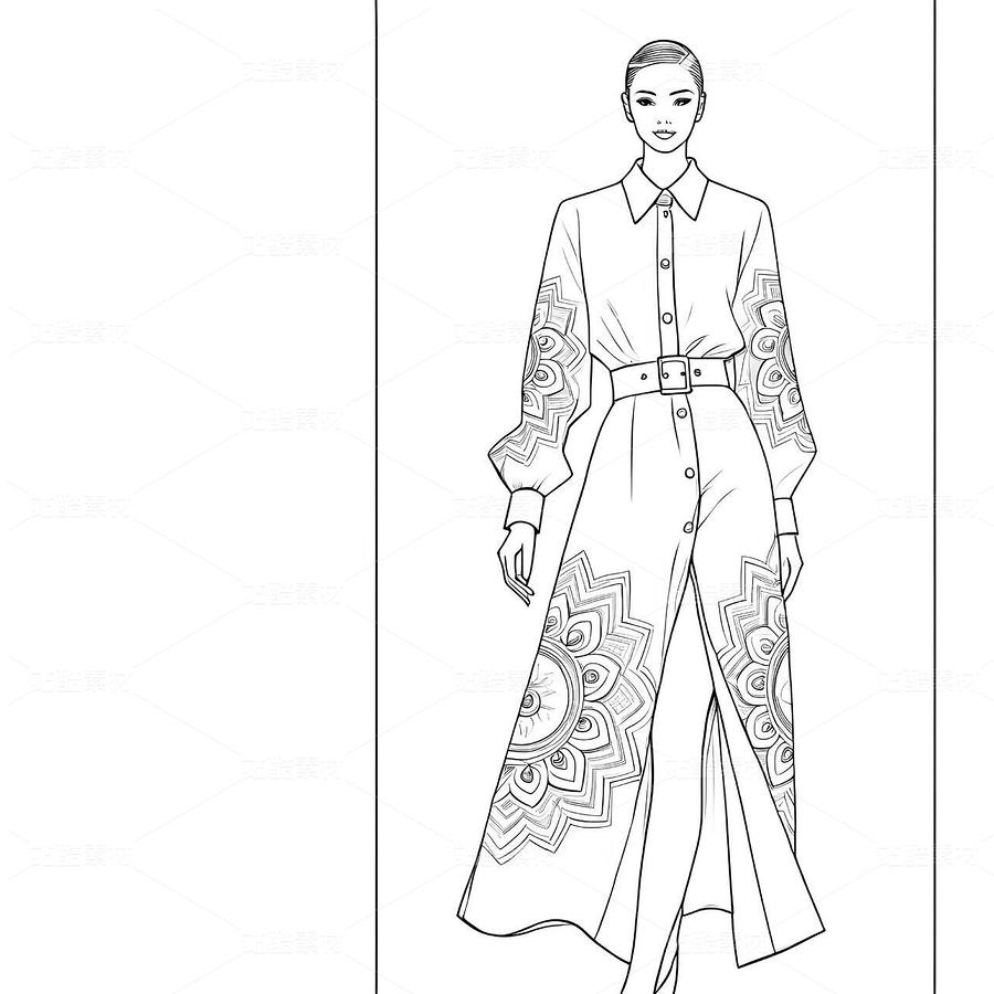 敦煌藻井纹样高定礼服设计手稿（主预览-9978586） - 未分类 - 站酷设计师欲阳城原创素材 - 站酷ZCOOL