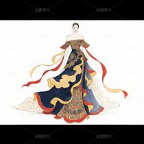 敦煌藻井纹样高定礼服设计手稿（导航-9978588） - 未分类 - 站酷设计师欲阳城原创素材 - 站酷ZCOOL