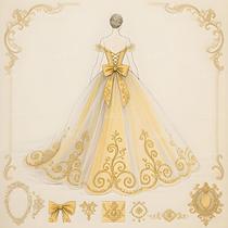 欧洲洛可可卷草纹样高定礼服(导航-9978934) - 未分类 - 站酷设计师欲阳城原创素材 - 站酷ZCOOL