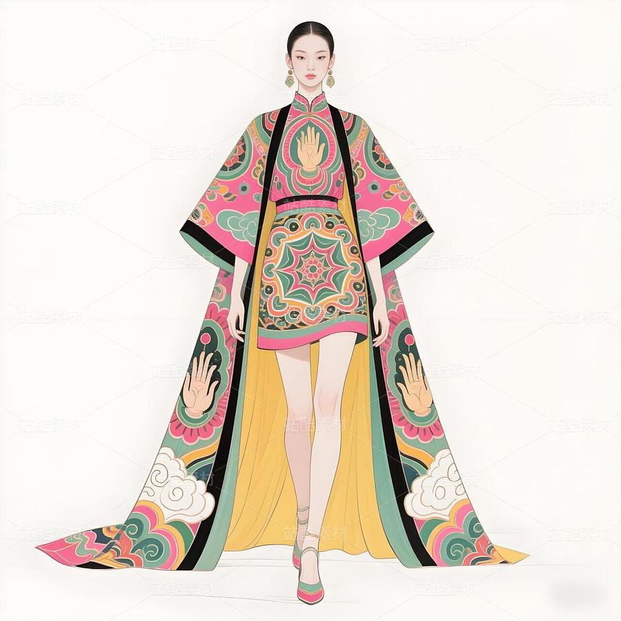 敦煌藻井紋樣高定禮服設(shè)計(jì)手稿（主預(yù)覽-9979164） - 未分類 - 站酷設(shè)計(jì)師欲陽(yáng)城原創(chuàng)素材 - 站酷ZCOOL