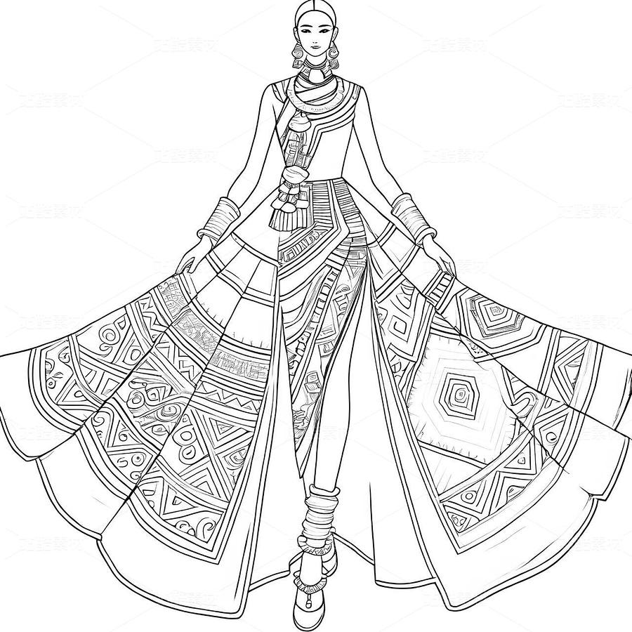 高定苗族蠟染禮服設計手稿（蠟染系列）（主預覽-9979504） - 未分類 - 站酷設計師欲陽城原創(chuàng)素材 - 站酷ZCOOL