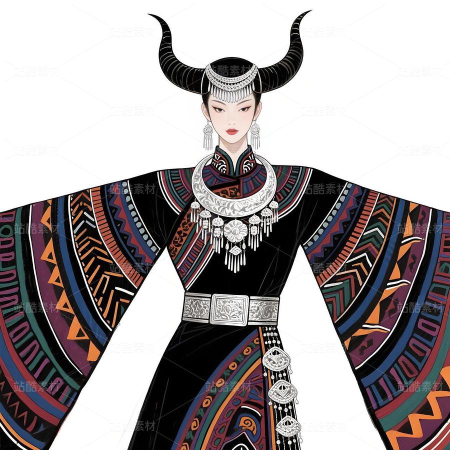 高定苗族蠟染禮服設計手稿（蠟染系列）（主預覽-9979507） - 未分類 - 站酷設計師欲陽城原創(chuàng)素材 - 站酷ZCOOL