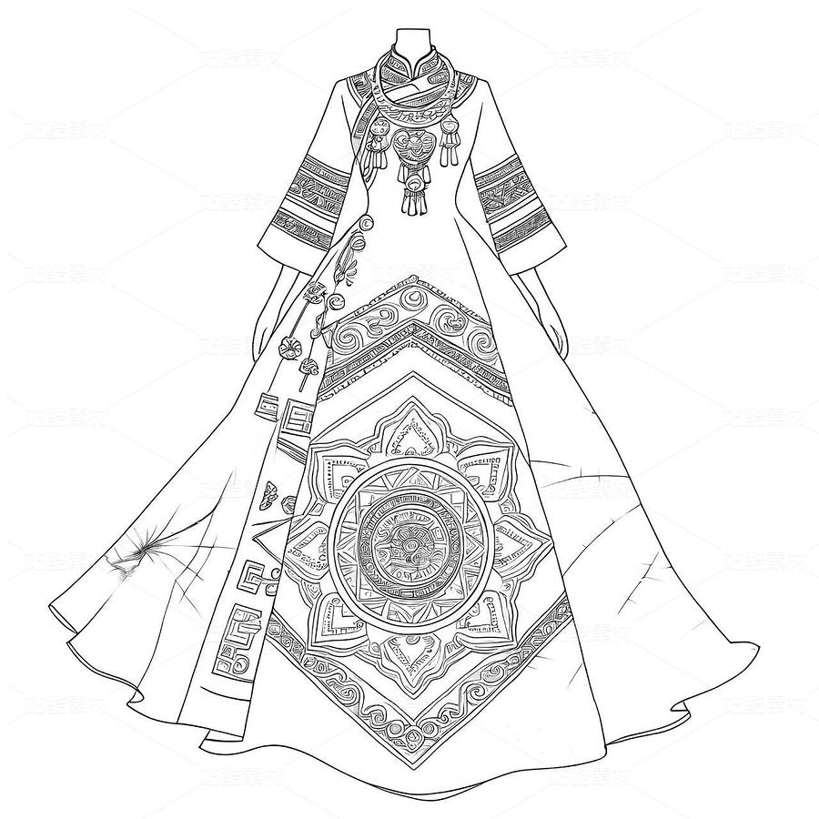 【高定蓝色苗族扎染礼服设计说明】（主预览-9979798） - 未分类 - 站酷设计师欲阳城原创素材 - 站酷ZCOOL