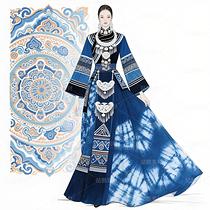 【高定蓝色苗族扎染礼服设计说明】（导航-9979801） - 未分类 - 站酷设计师欲阳城原创素材 - 站酷ZCOOL