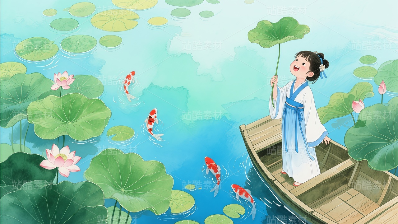 水彩风格夏季主题插画10