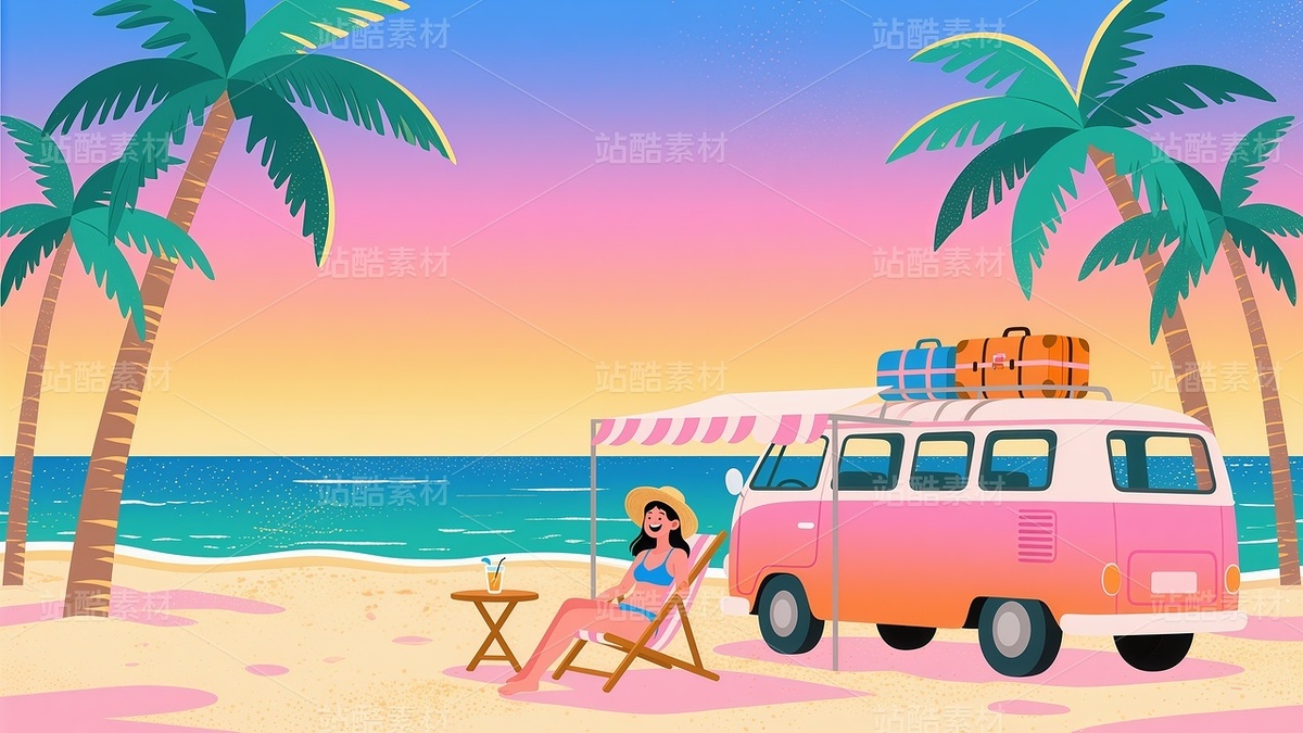 扁平风格夏季旅行插画35（主预览-9985697） - 未分类 - 站酷设计师站酷素材原创素材 - 站酷ZCOOL