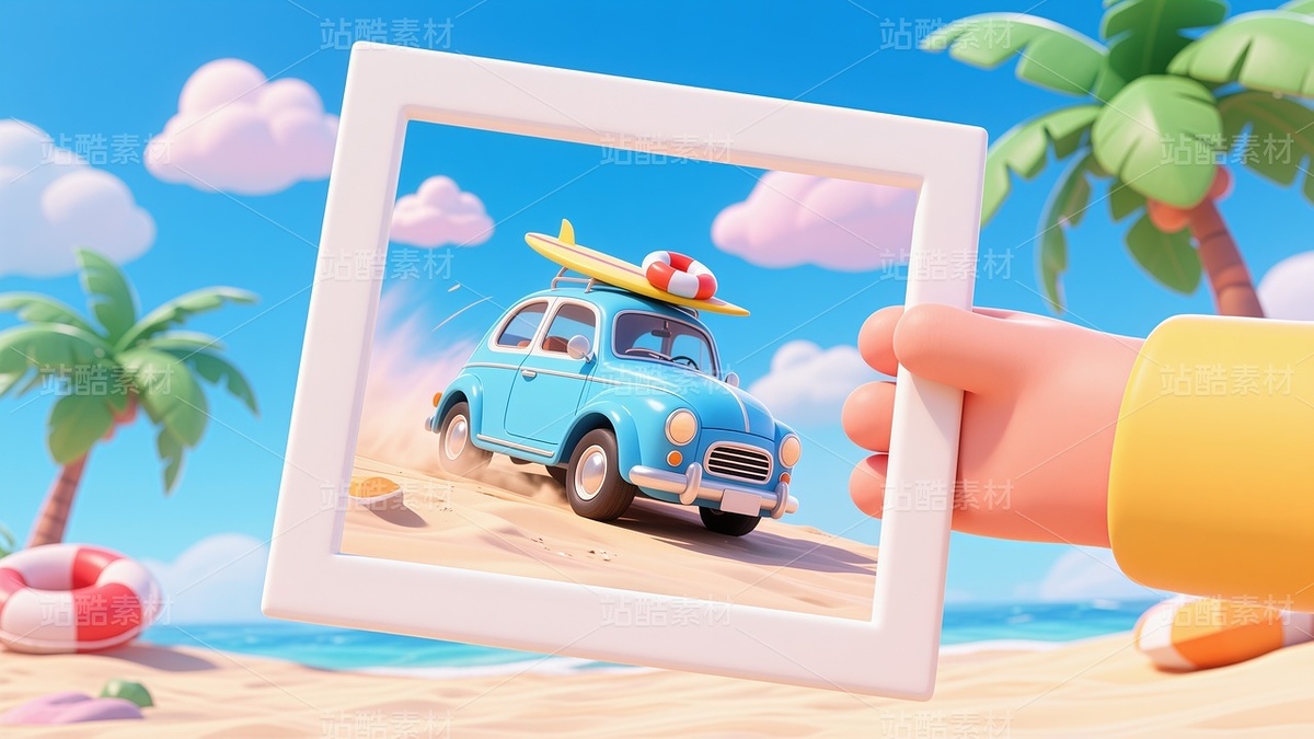 3D風(fēng)格夏季旅行插畫2（主預(yù)覽-9985800） - 未分類 - 站酷設(shè)計師站酷素材原創(chuàng)素材 - 站酷ZCOOL