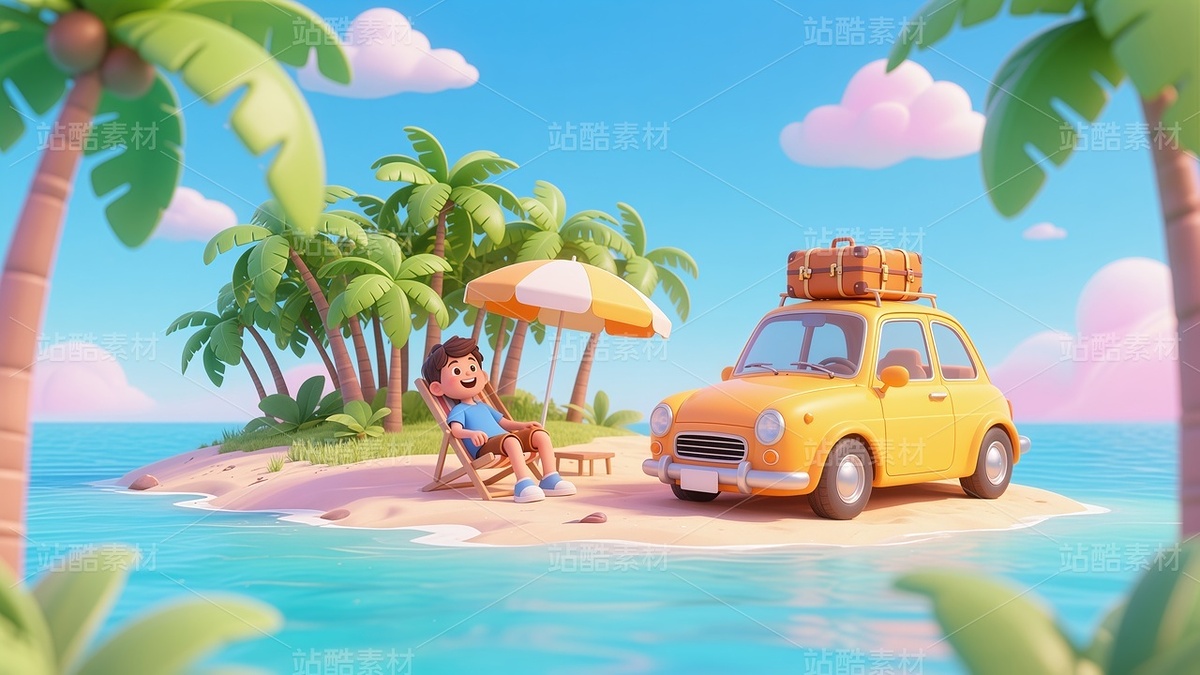 3D風(fēng)格夏季旅行插畫22（主預(yù)覽-9985813） - 未分類 - 站酷設(shè)計(jì)師站酷素材原創(chuàng)素材 - 站酷ZCOOL