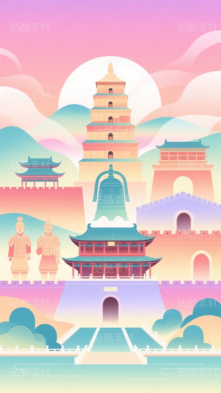 西安城市插画 (21)