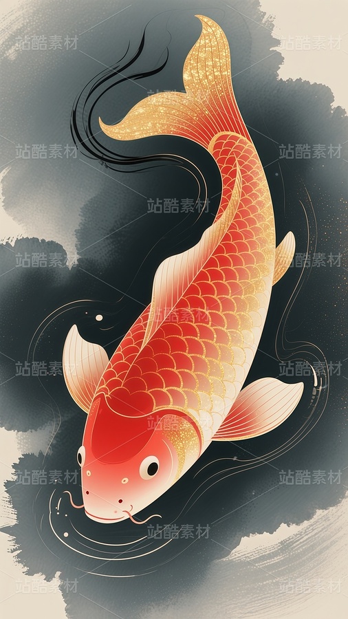 国风锦鲤插画55（主预览-9989465） - 未分类 - 站酷设计师站酷素材原创素材 - 站酷ZCOOL