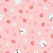 西高地小狗吃草莓手繪清新風(fēng)四方連續(xù)圖案（導(dǎo)航-9989634） - 未分類(lèi) - 站酷設(shè)計(jì)師暴走的團(tuán)子原創(chuàng)素材 - 站酷ZCOOL