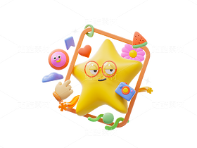 卡通風(fēng)格五角星 C4D OCTANE（導(dǎo)航-10015409） - 未分類 - 站酷設(shè)計(jì)師沒看風(fēng)扇原創(chuàng)素材 - 站酷ZCOOL