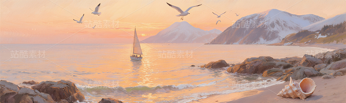 大海夕阳油画鸿运当头风景画油画动物与风景油画（主预览-10015435） - 未分类 - 站酷设计师独创绘画工作室原创素材 - 站酷ZCOOL