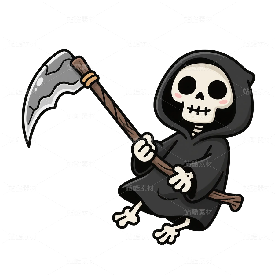 矢量卡通風(fēng)格骷髏頭死神-萬圣節(jié)免摳素材 (2)（主預(yù)覽-10048602） - 未分類 - 站酷設(shè)計(jì)師站酷素材原創(chuàng)素材 - 站酷ZCOOL