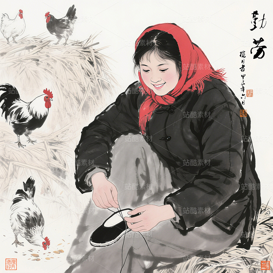 水墨画水墨人物山水画国画人物装饰画水墨人物装饰画（主预览-10065226） - 未分类 - 站酷设计师独创绘画工作室原创素材 - 站酷ZCOOL