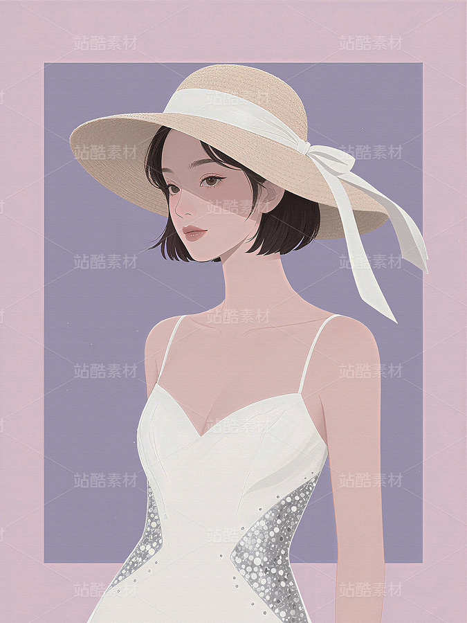 服装杂志封面画轻奢画民国穿旗袍女人新中式装饰画（主预览-10086227） - 未分类 - 站酷设计师独创绘画工作室原创素材 - 站酷ZCOOL