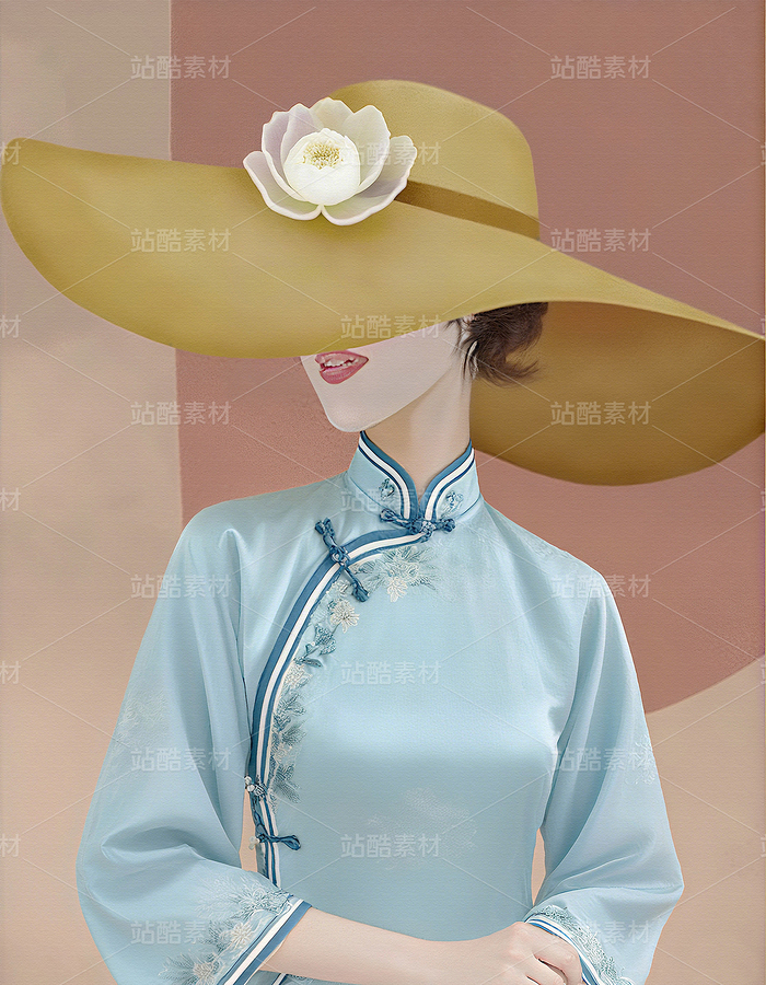 后现代油画人物民国穿旗袍女人人物抽象肖像画清新装饰（主预览-10086246） - 未分类 - 站酷设计师独创绘画工作室原创素材 - 站酷ZCOOL