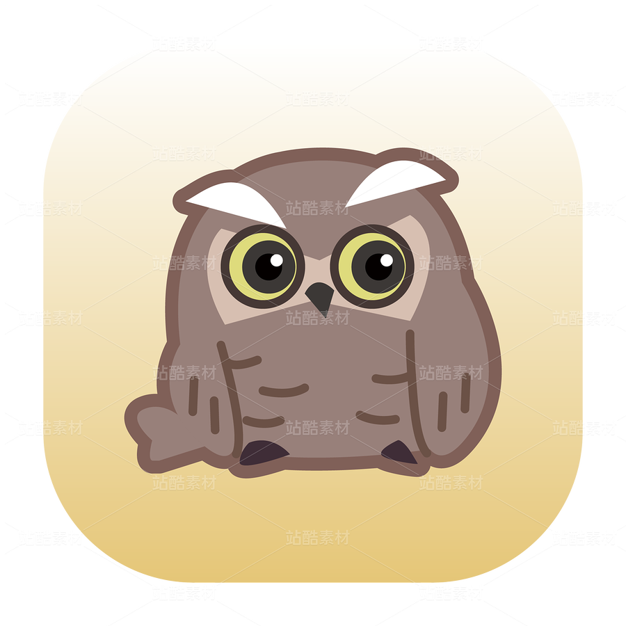 AI透明底猫头鹰图标logo图案小清新风格可爱卡通动漫风（主预览-10122333） - 未分类 - 站酷设计师焦茶黑咖啡原创素材 - 站酷ZCOOL