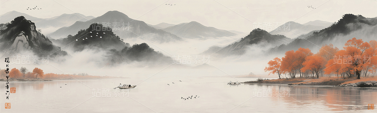 水墨江南风景画意境山水装饰画客厅水墨山水装饰画（主预览-10125665） - 未分类 - 站酷设计师独创绘画工作室原创素材 - 站酷ZCOOL