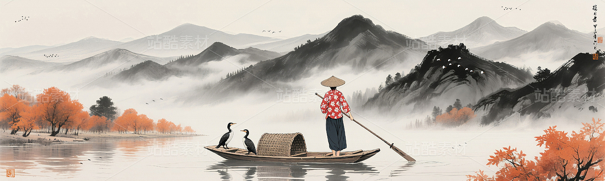 水墨江南风景画意境山水装饰画客厅水墨山水装饰画（主预览-10125667） - 未分类 - 站酷设计师独创绘画工作室原创素材 - 站酷ZCOOL