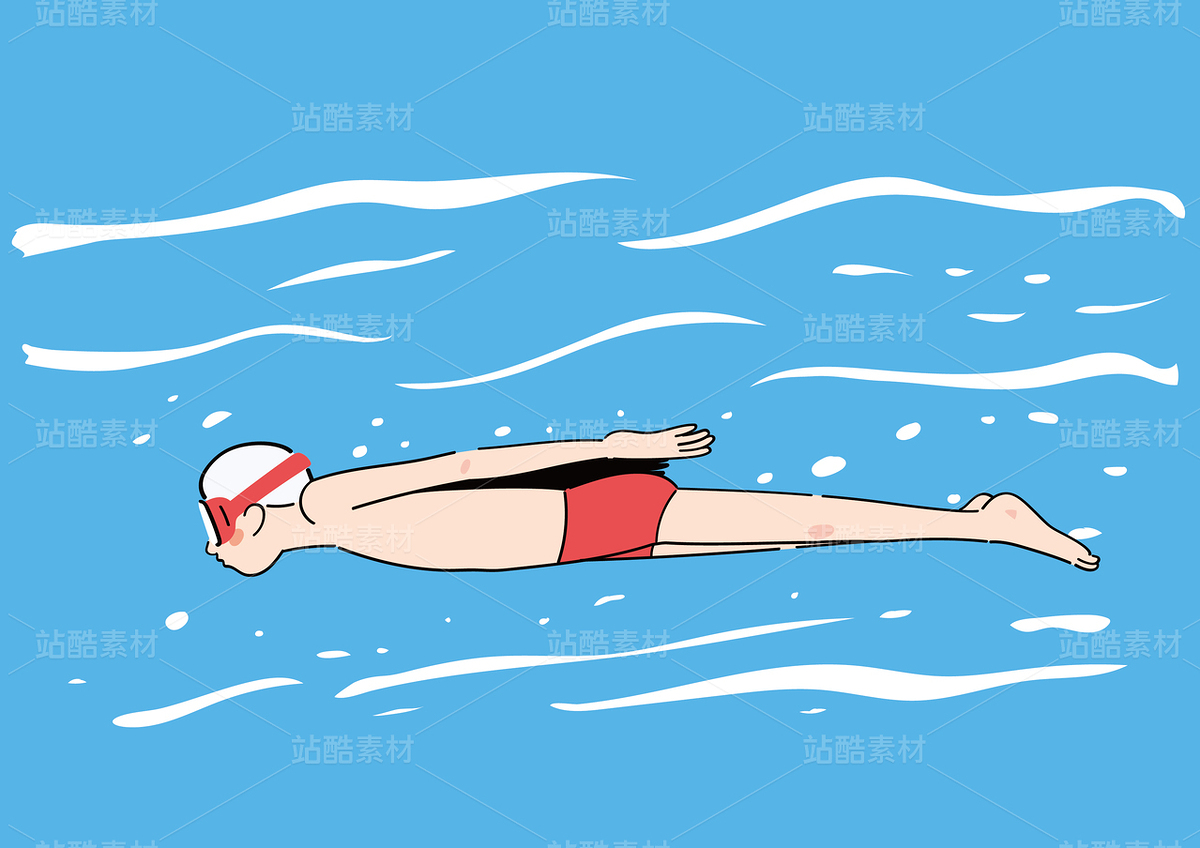 游泳運動員在進行游泳比賽（主預覽-10142626） - 未分類 - 站酷設計師SYF朝生原創(chuàng)素材 - 站酷ZCOOL
