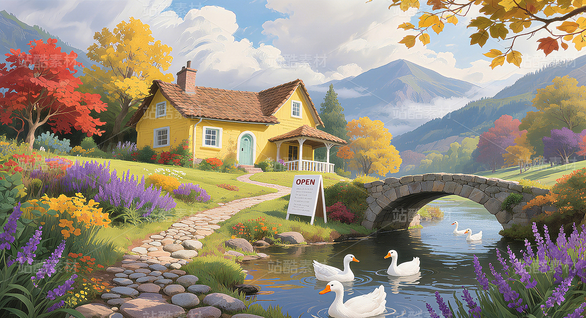 歐洲風景油畫托馬斯花園歐洲小鎮(zhèn)畫風景鄉(xiāng)村風景油畫（主預覽-10142632） - 未分類 - 站酷設計師獨創(chuàng)繪畫工作室原創(chuàng)素材 - 站酷ZCOOL