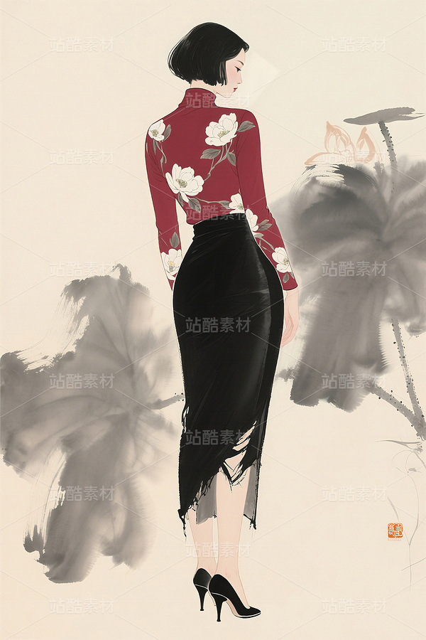 水墨装饰画杂志封面壁画装饰画高端杂志封面文旅海报（主预览-10196399） - 未分类 - 站酷设计师独创绘画工作室原创素材 - 站酷ZCOOL