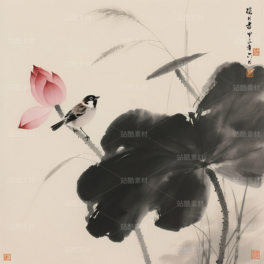 水墨花鳥當代花鳥畫花鳥裝飾畫工筆花鳥新中式花鳥畫（主預覽-10197340） - 未分類 - 站酷設計師獨創(chuàng)繪畫工作室原創(chuàng)素材 - 站酷ZCOOL