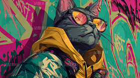 潮酷角色插画 · 赛博墨镜猫(导航-10222484) - 未分类 - 站酷设计师edbGbFhl2a原创素材 - 站酷ZCOOL