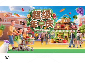 年中慶卡通商業(yè)氛圍海報主視覺PSD（導(dǎo)航-10315771） - 未分類 - 站酷設(shè)計師jasonshow原創(chuàng)素材 - 站酷ZCOOL