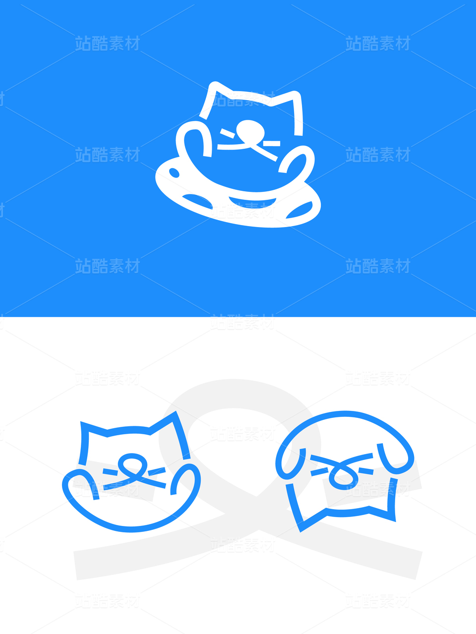 猫狗logo|猫狗图标|萌宠符号