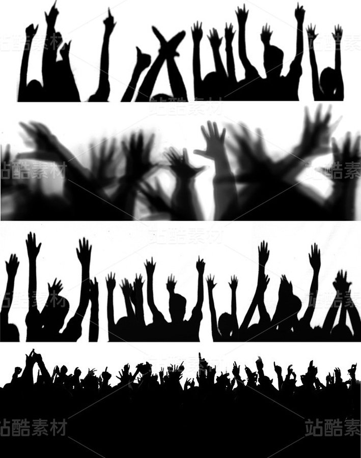 人物剪影 演唱會(huì)觀眾剪影 聚會(huì)剪影 PSD分層素材（主預(yù)覽-10474720） - 未分類 - 站酷設(shè)計(jì)師A_霖原創(chuàng)素材 - 站酷ZCOOL