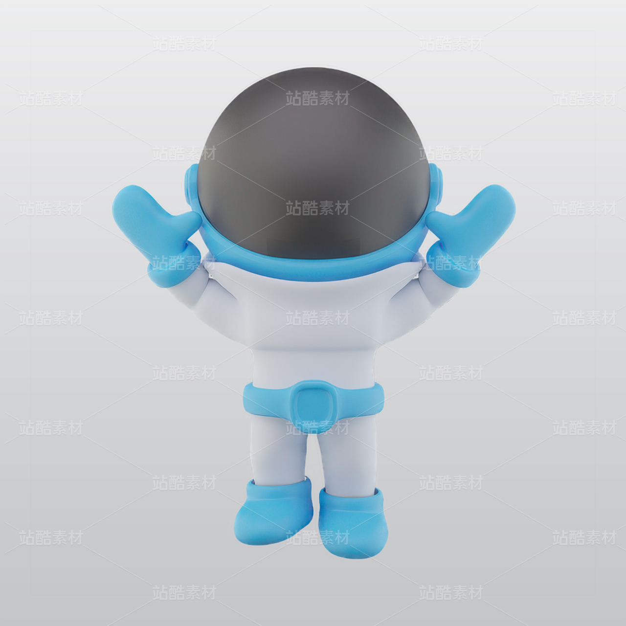 宇航员3D图标blend模型图标海报素材