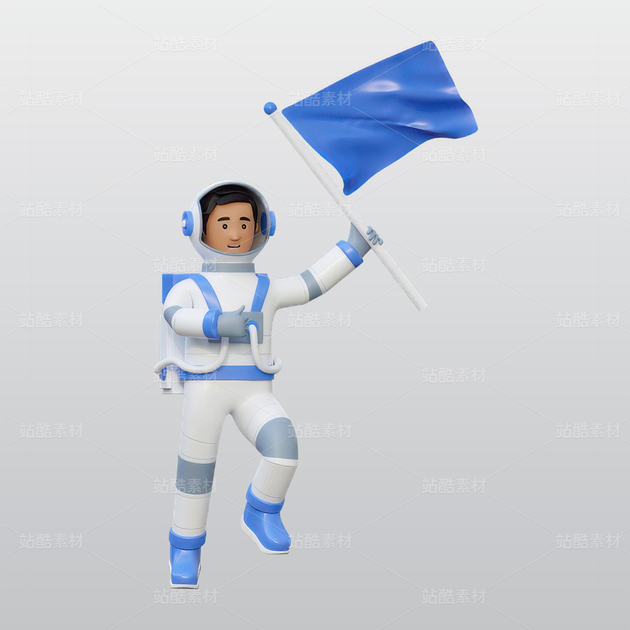 宇航员在太空举着国旗3D图标blend模型(主预览-10540790) - 未分类 - 站酷设计师Thomas摄影视界原创素材 - 站酷ZCOOL