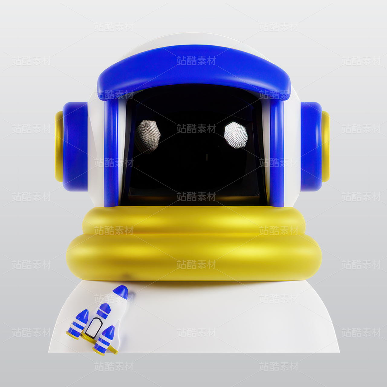 宇航员3D图标blend模型图标海报素材